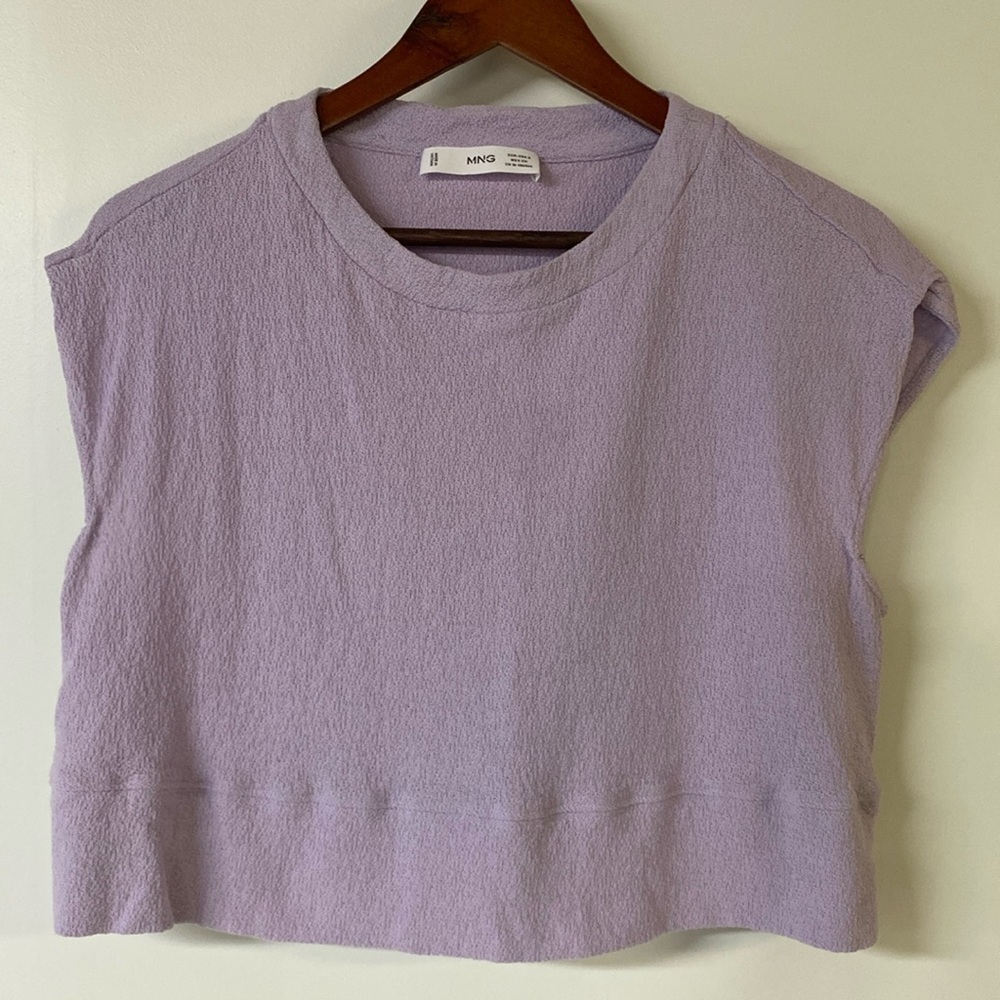MNG Mango Lavender Crop Top Size Small